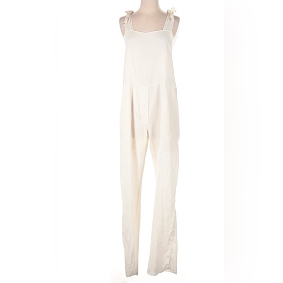 90% Silk Ivory Jumpsuit - Picture 1 of 3